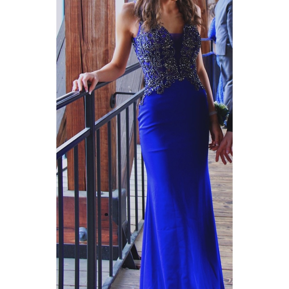 Mori Lee Royal Blue Prom Dress